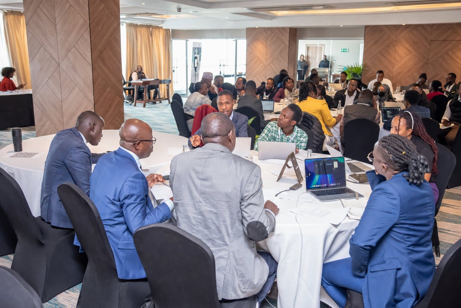 Breakout group at a working table